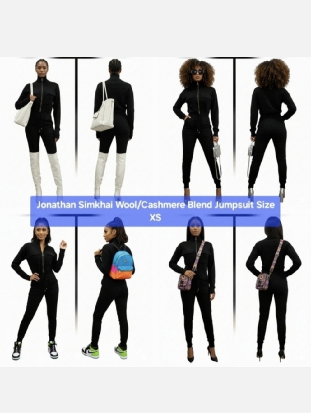 Jonathan Simkhai Wool/Cashmere Blend Jumpsuit Size XS